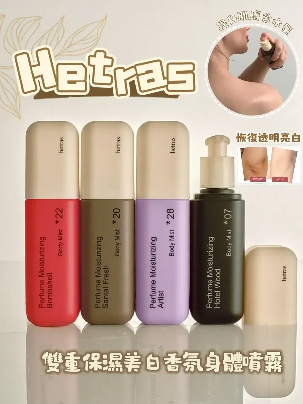 HETRAS Double Shot Perfume Moisturizing Body Mist Decant (15ml / 30ml)
