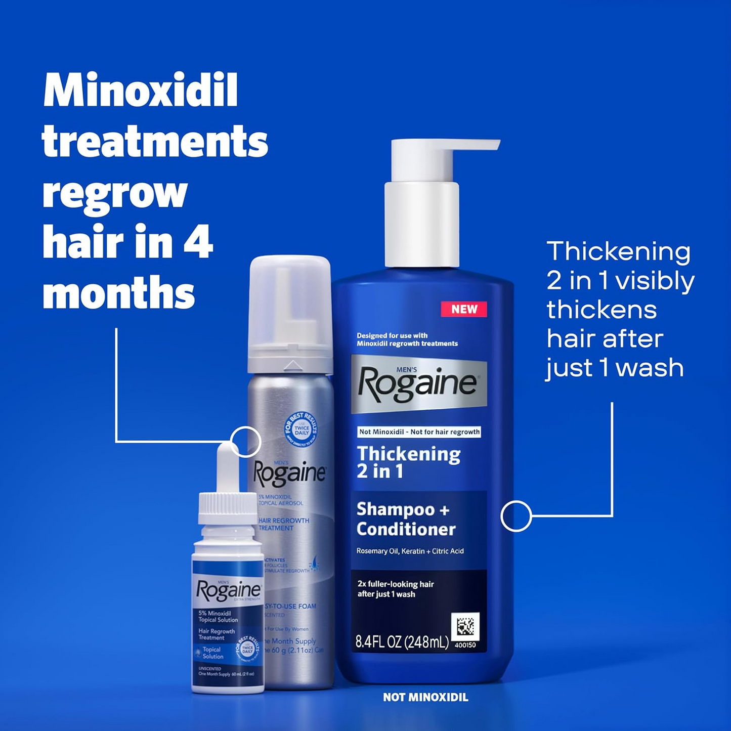 Rogaine Men's Extra Strength 5% Minoxidil Solution