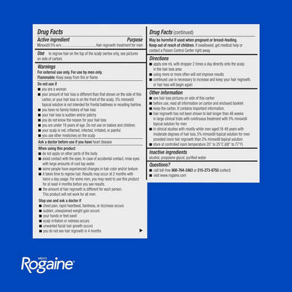 Rogaine Men's Extra Strength 5% Minoxidil Solution