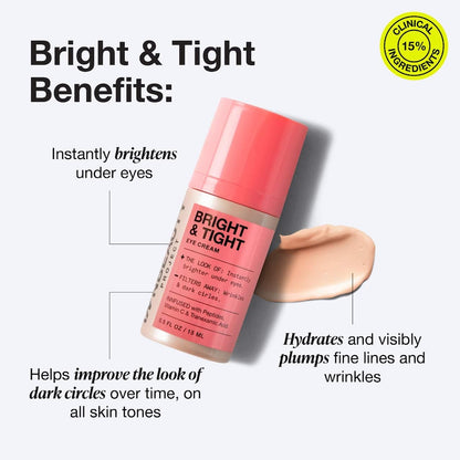 iNNBEAUTY PROJECT  Bright & Tight Dark Circle Firming Eye Cream with Vitamin C & Peptides